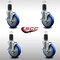 Service Caster 5'' SS Blue Poly Swivel 1-5/8'' Expanding Stem Caster Set with Brake, 4PK SCC-SSEX20S514-PPUB-BLUE-TLB-158-4 - alternate 3